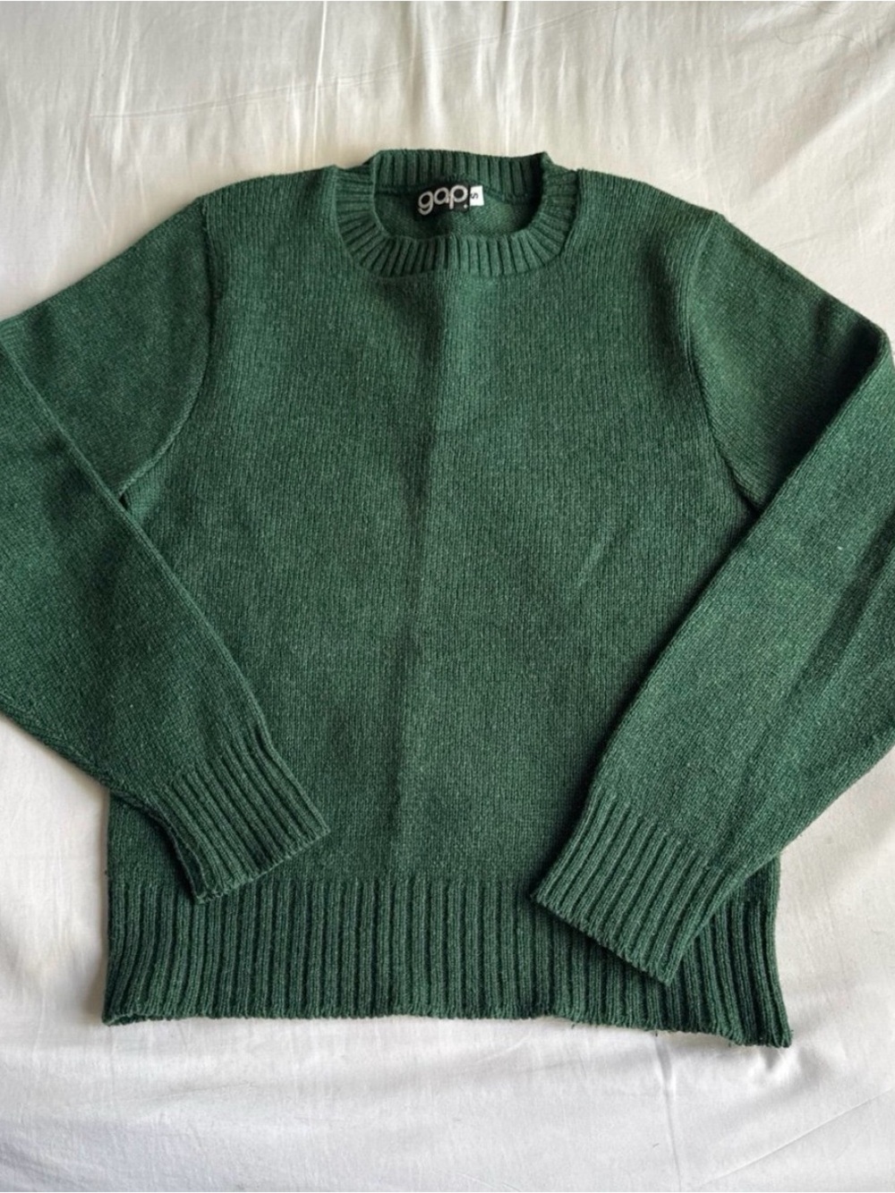 VIntage GAP Dark Green Crewneck Sweater Wool Blend